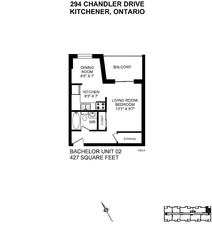 294 Chandler Drive — 1 Bedroom 1408 - Photo 2