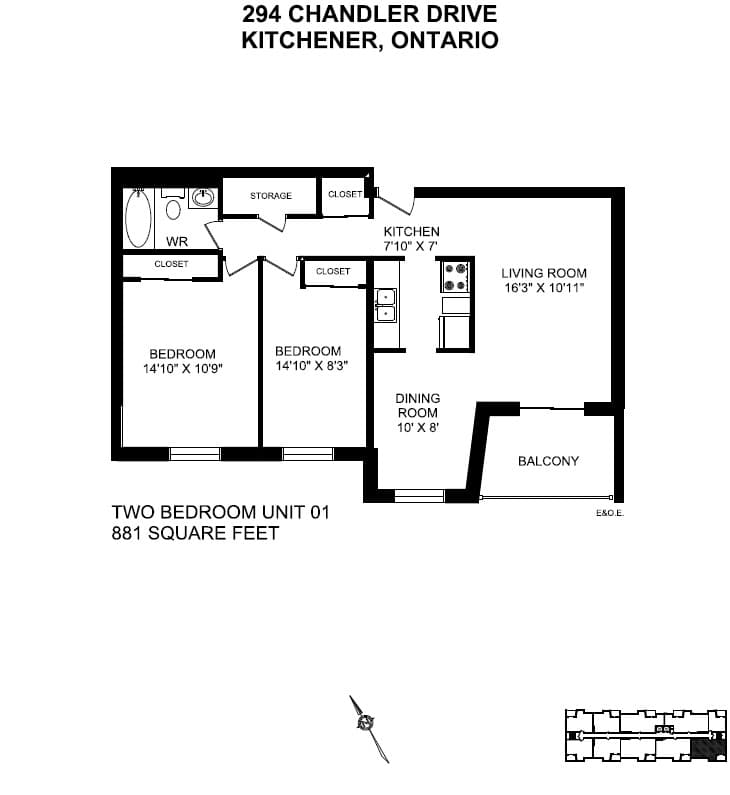 294 Chandler Drive — 1 Bedroom 1408 - Photo 16