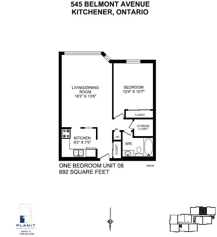 545 547 & 565 Belmont Avenue W — 1 Bedroom 545-0408 - Photo 1