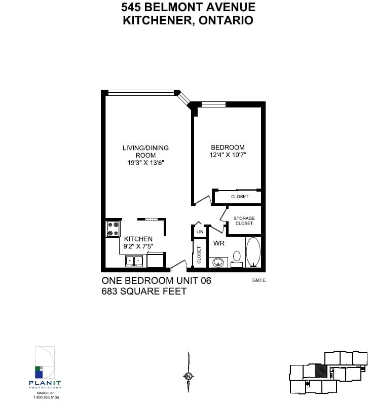 545 547 & 565 Belmont Avenue W — 1 Bedroom 545-0408 - Photo 2