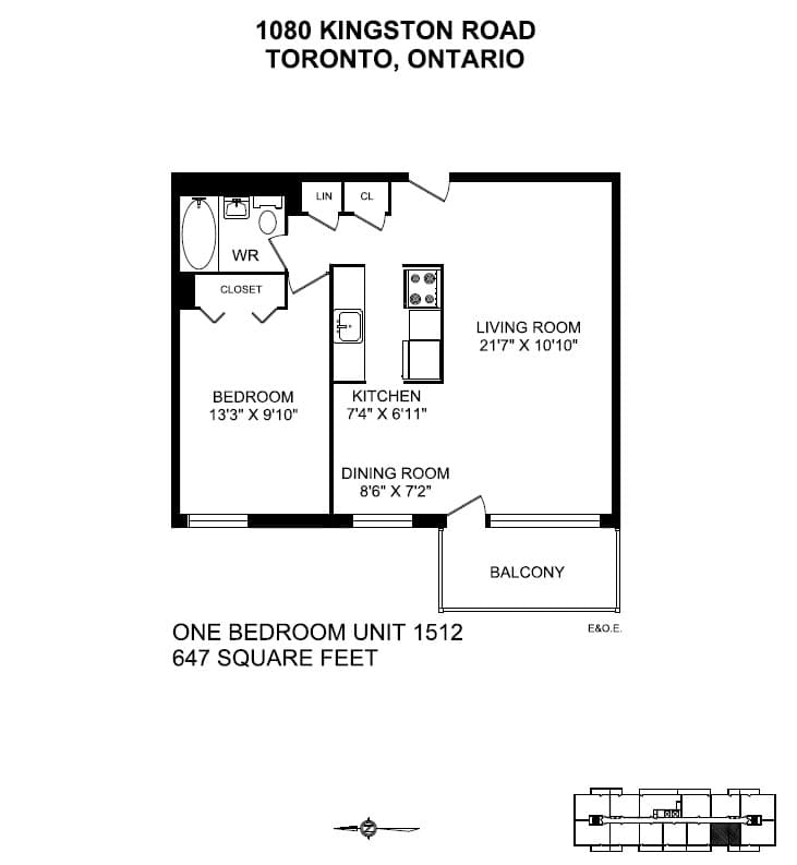 1080 Kingston Road — 2 Bedroom 0302 - Photo 8