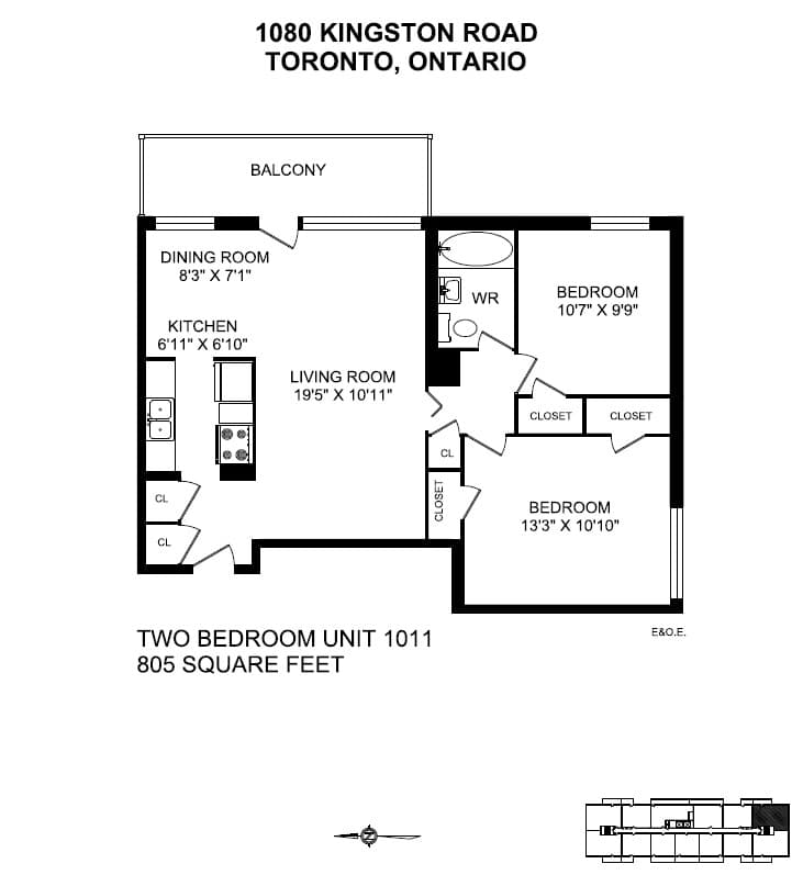 1080 Kingston Road — 2 Bedroom 0302 - Photo 13