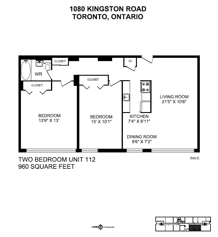 1080 Kingston Road — 2 Bedroom 0302 - Photo 12