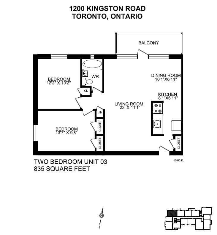 1150/1200 Kingston Road — 2 Bedroom 1200-307 - Photo 17