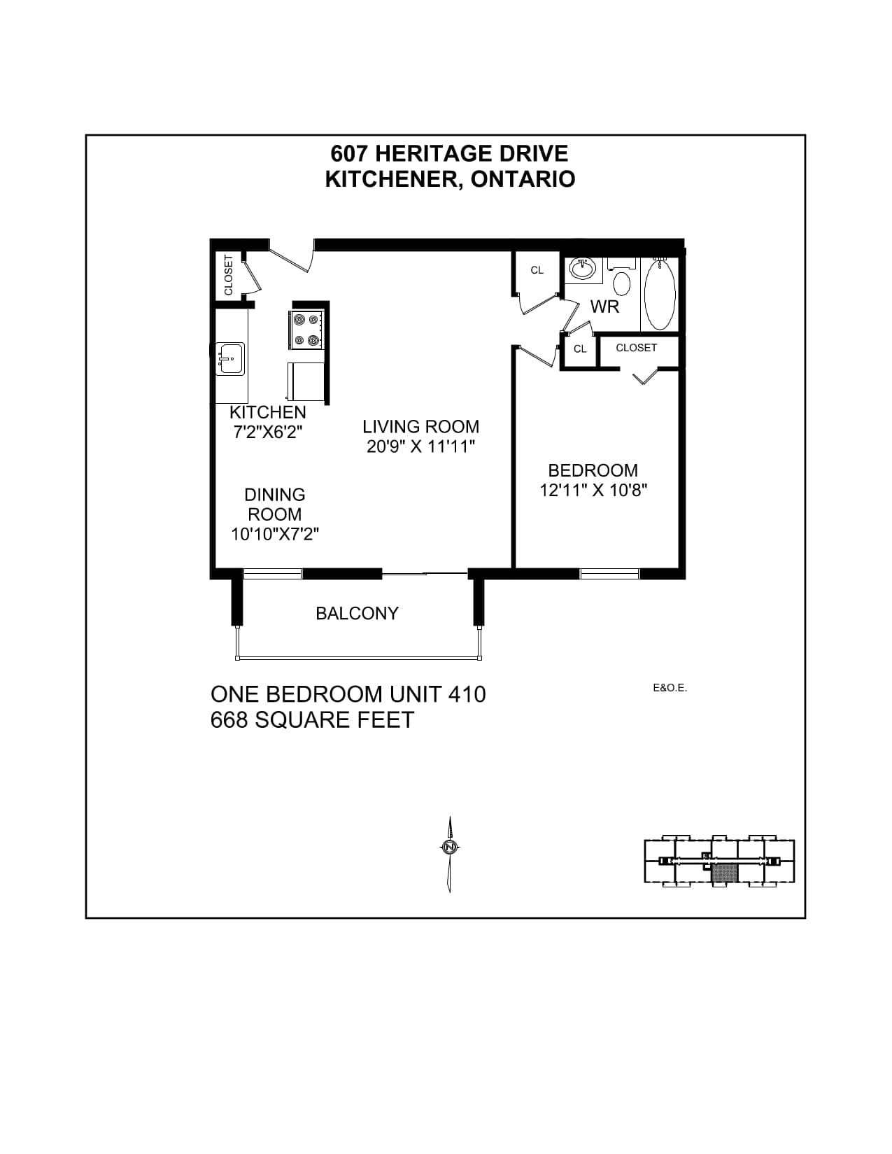 607 & 611 Heritage Drive — 1 Bedroom 611-0109 - Photo 4