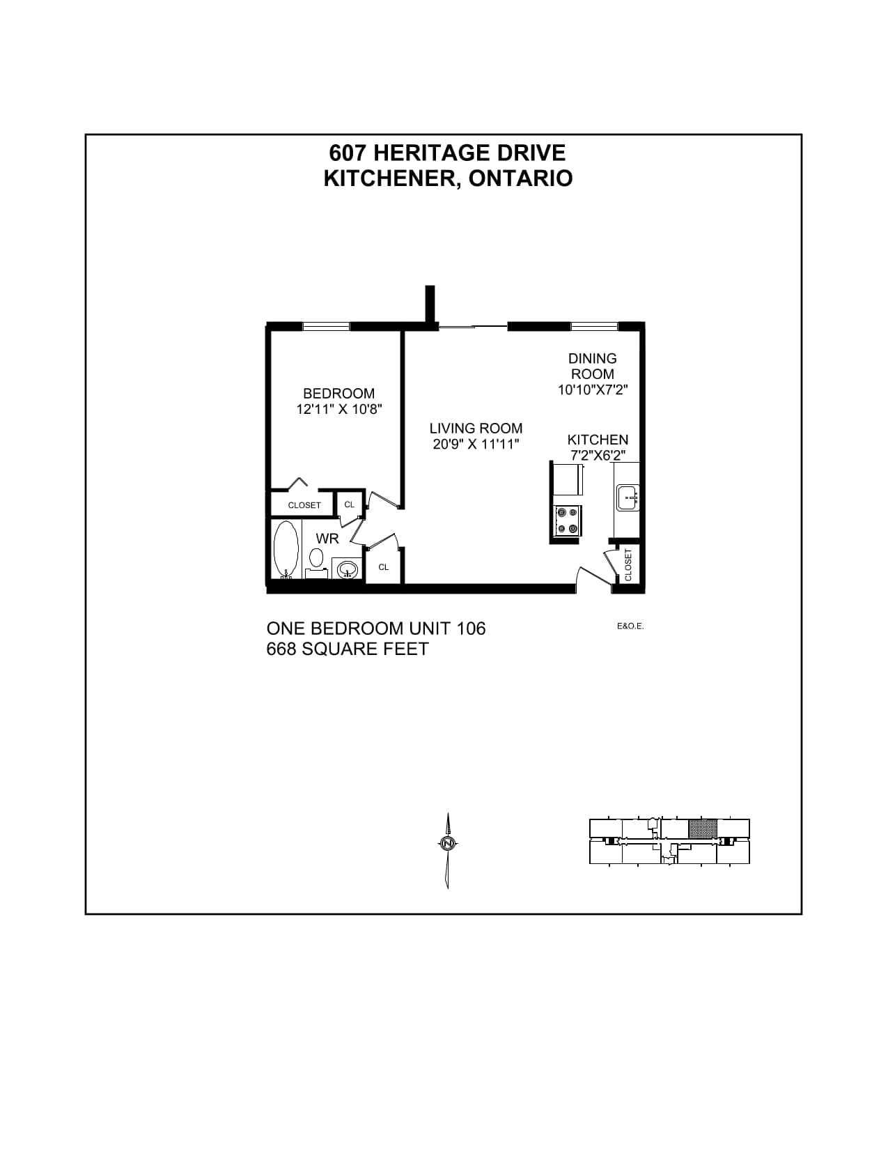 607 & 611 Heritage Drive — 1 Bedroom 611-0109 - Photo 9