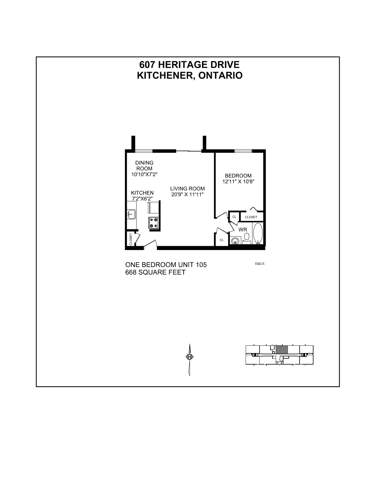 607 & 611 Heritage Drive — 1 Bedroom 611-0109 - Photo 10