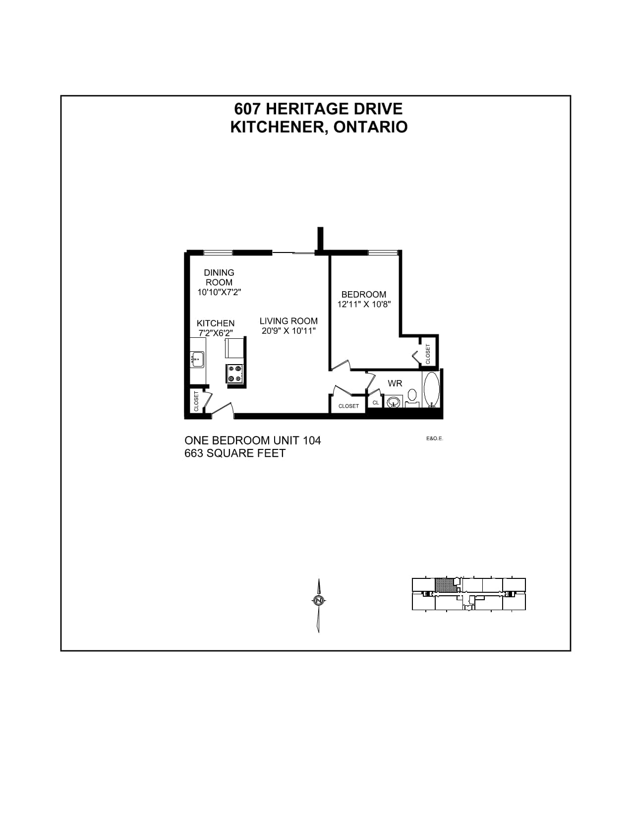 607 & 611 Heritage Drive — 1 Bedroom 611-0109 - Photo 1