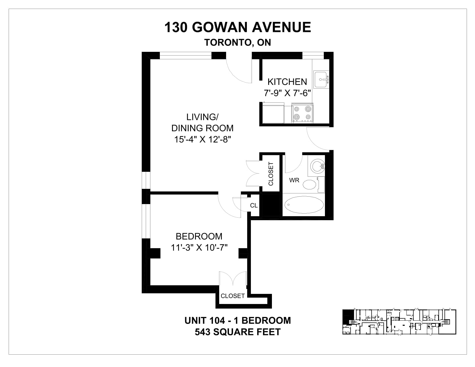 130 Gowan Ave — 1 Bedroom 0712 - Photo 4