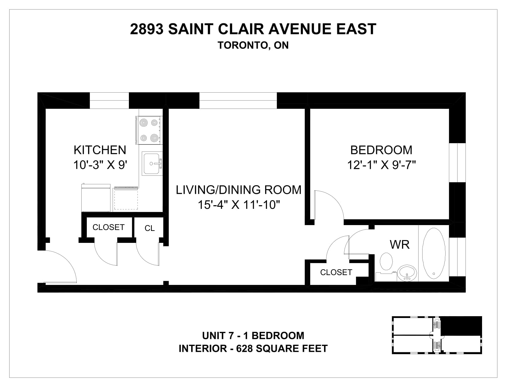 2893 & 2897 St Clair Avenue East — 1 Bedroom 2893-5 - Photo 3
