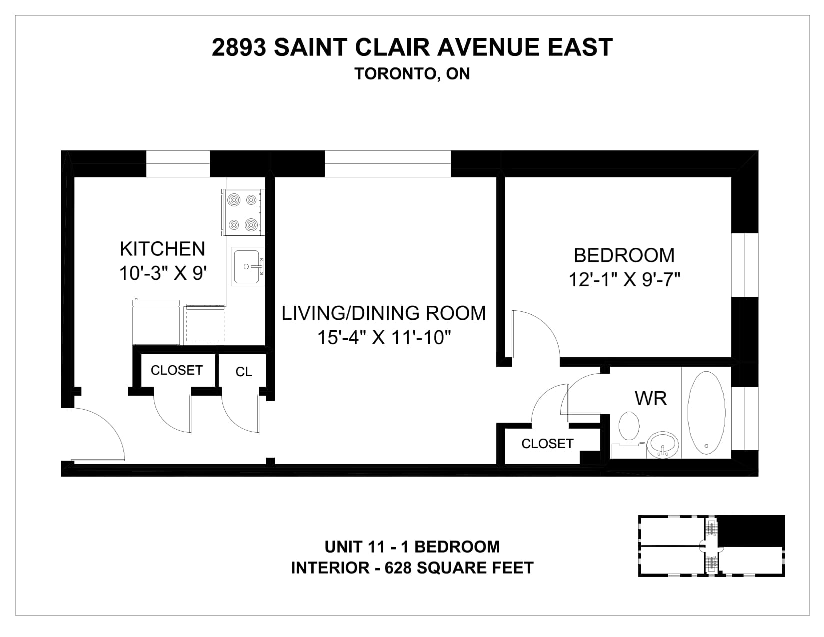 2893 & 2897 St Clair Avenue East — 1 Bedroom 2893-5 - Photo 5