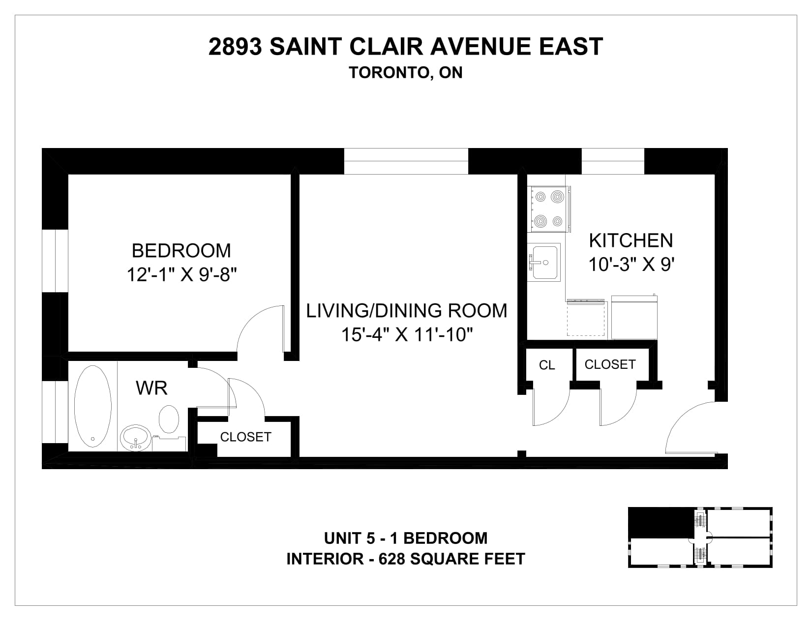 2893 & 2897 St Clair Avenue East — 1 Bedroom 2893-5 - Photo 9