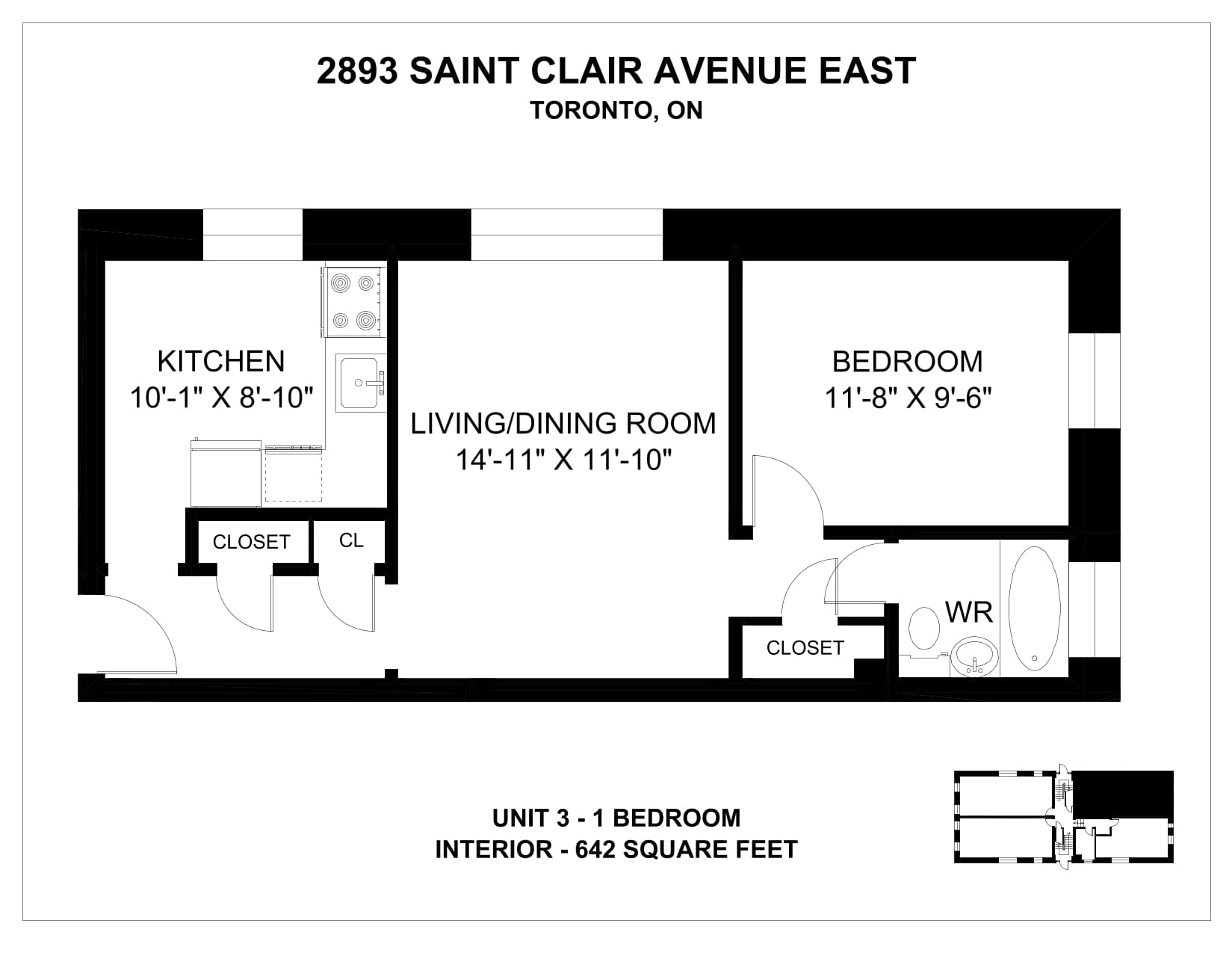 2893 & 2897 St Clair Avenue East — 1 Bedroom 2893-5 - Photo 13