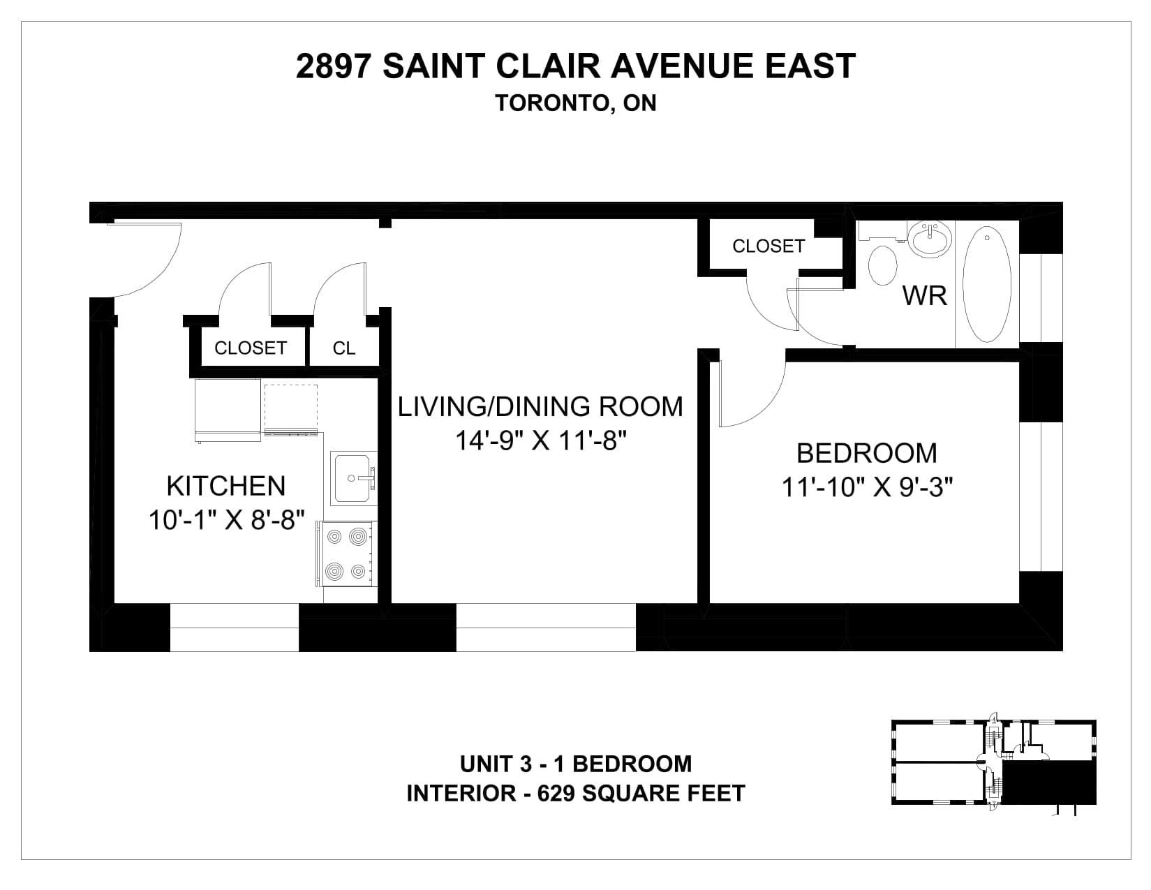 2893 & 2897 St Clair Avenue East — 1 Bedroom 2893-5 - Photo 22