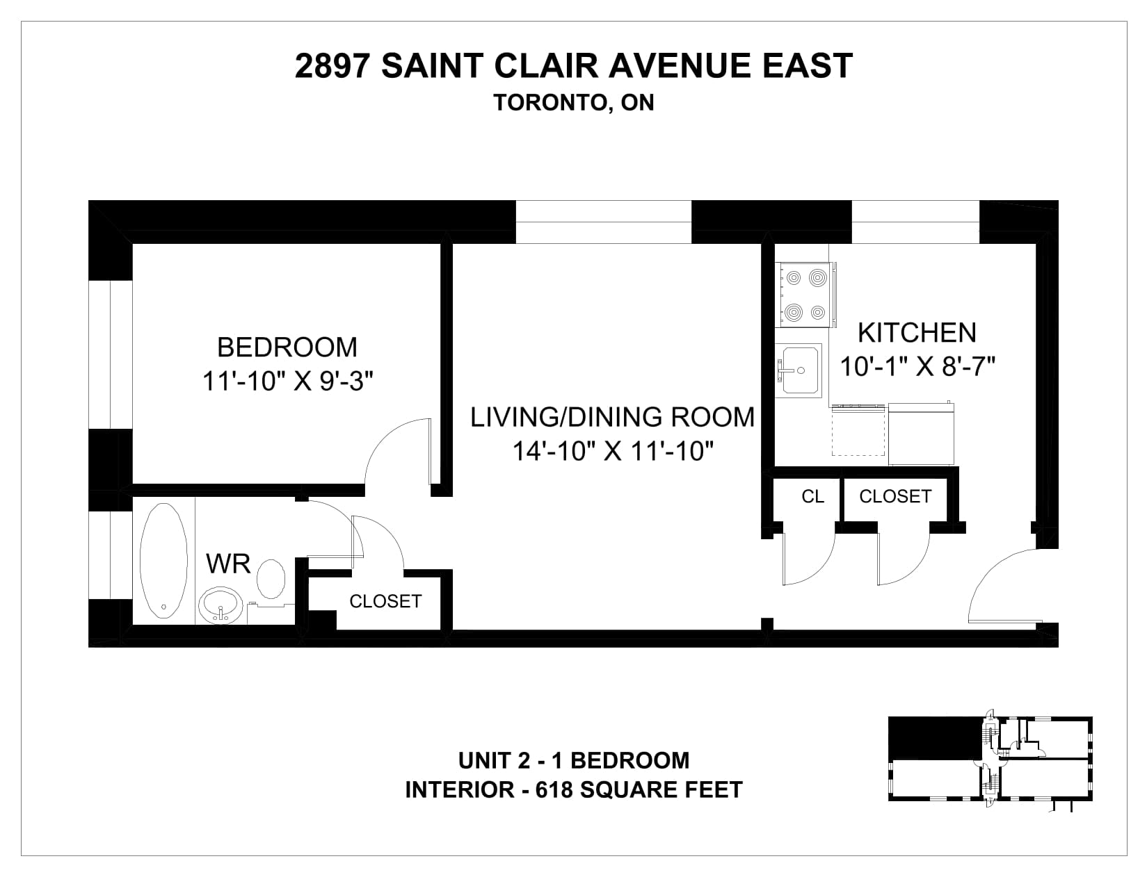 2893 & 2897 St Clair Avenue East — 1 Bedroom 2893-5 - Photo 21