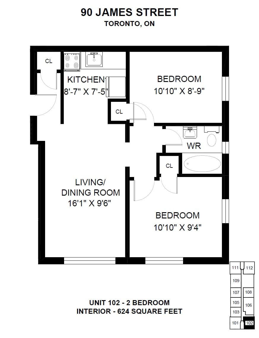 25 Villa, 90 & 92 James Street — 1 Bedroom 25-110 - Photo 3