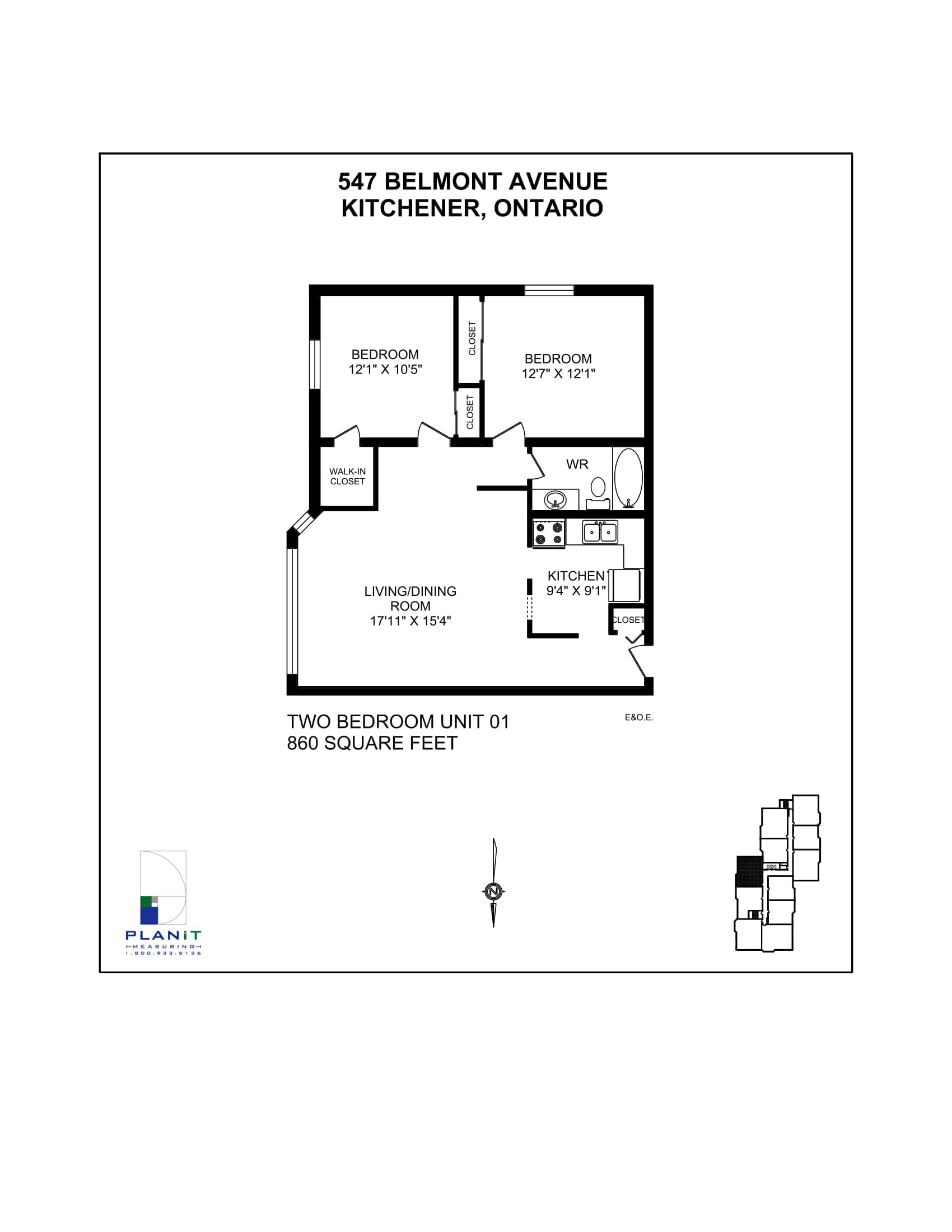 545 547 & 565 Belmont Avenue W — 1 Bedroom 545-0408 - Photo 11