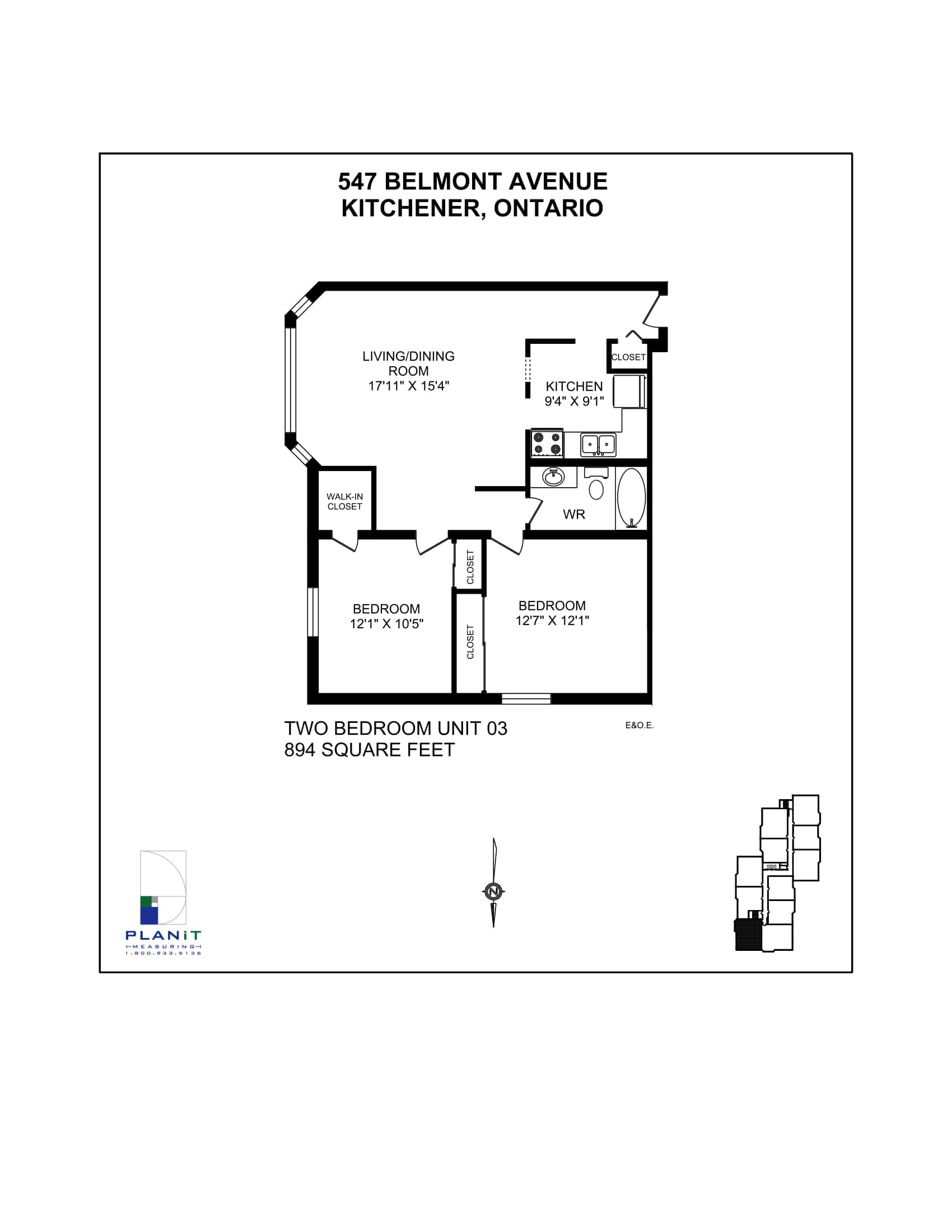 545 547 & 565 Belmont Avenue W — 1 Bedroom 545-0408 - Photo 13