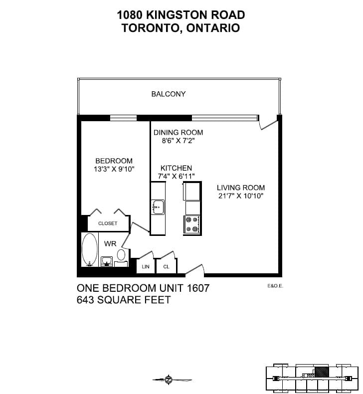 1080 Kingston Road — 2 Bedroom 0302 - Photo 9