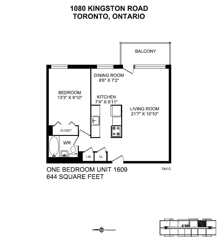 1080 Kingston Road — 2 Bedroom 0302 - Photo 10