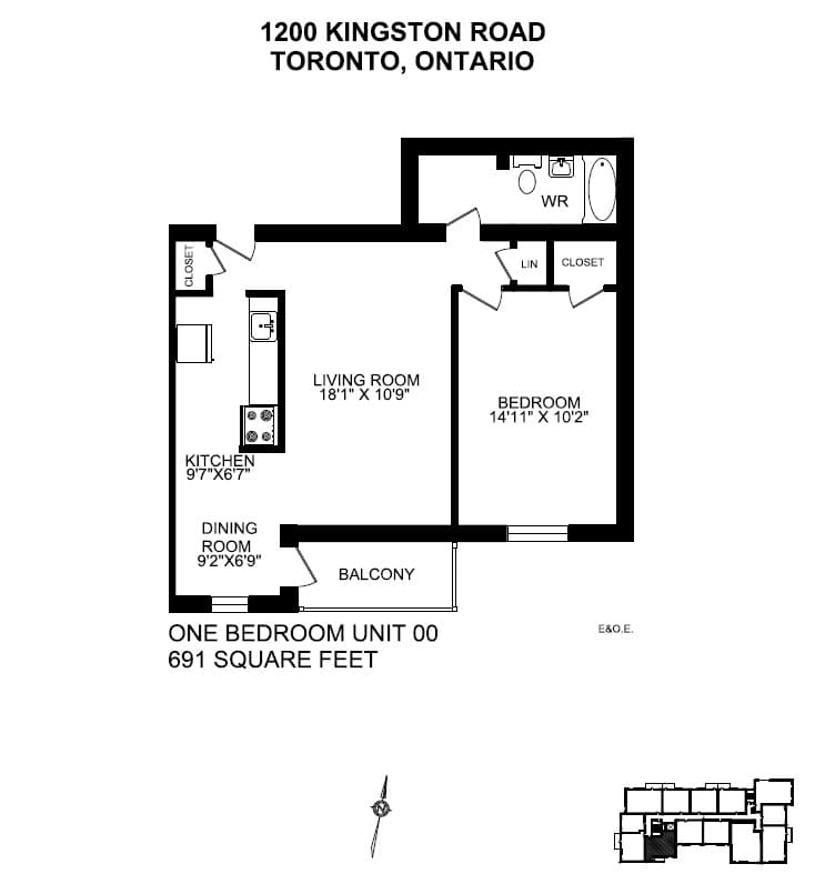 1150/1200 Kingston Road — 2 Bedroom 1200-307 - Photo 9