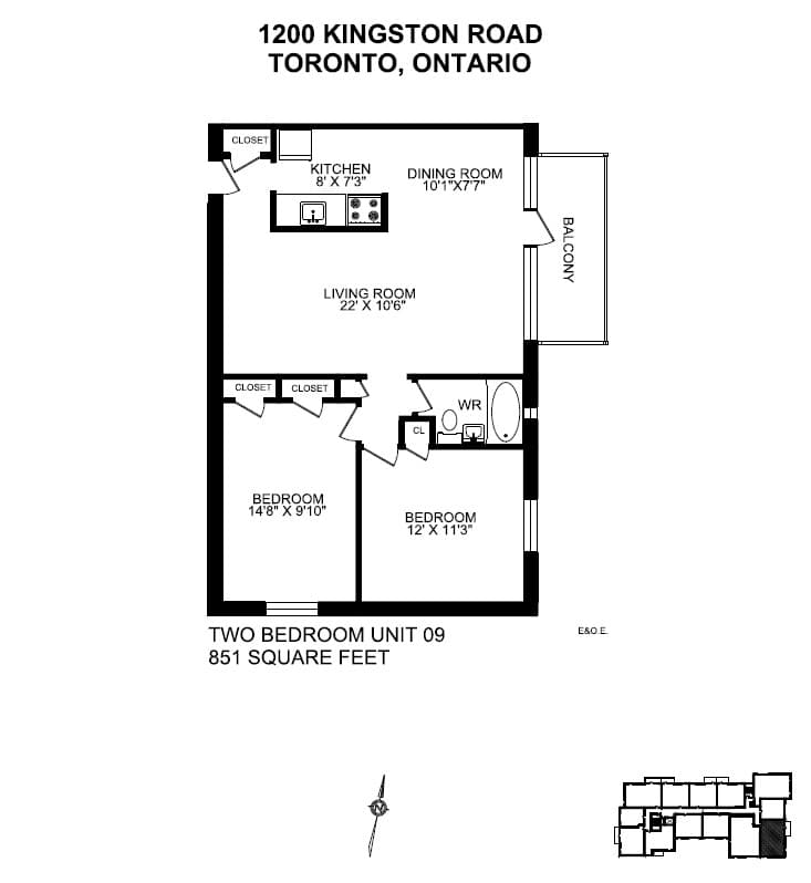 1150/1200 Kingston Road — 2 Bedroom 1200-307 - Photo 15