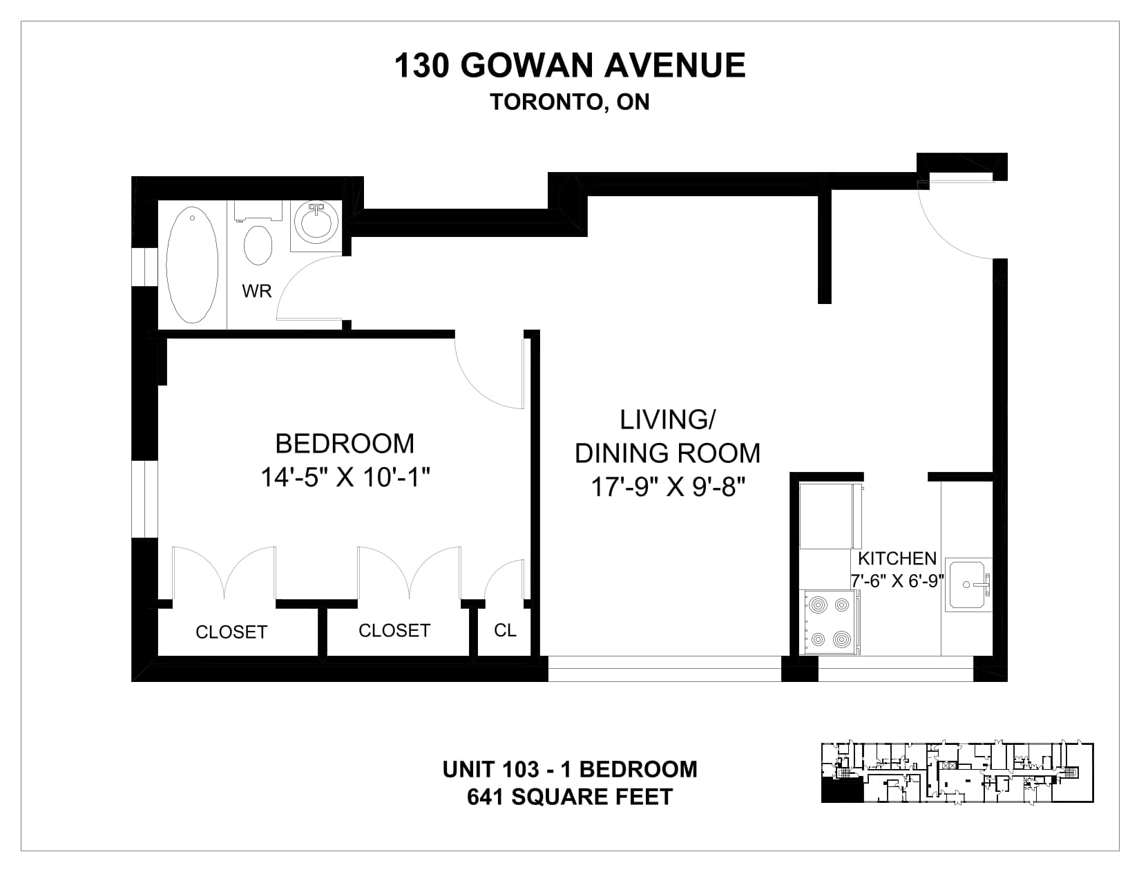 130 Gowan Ave — 1 Bedroom 0712 - Photo 3