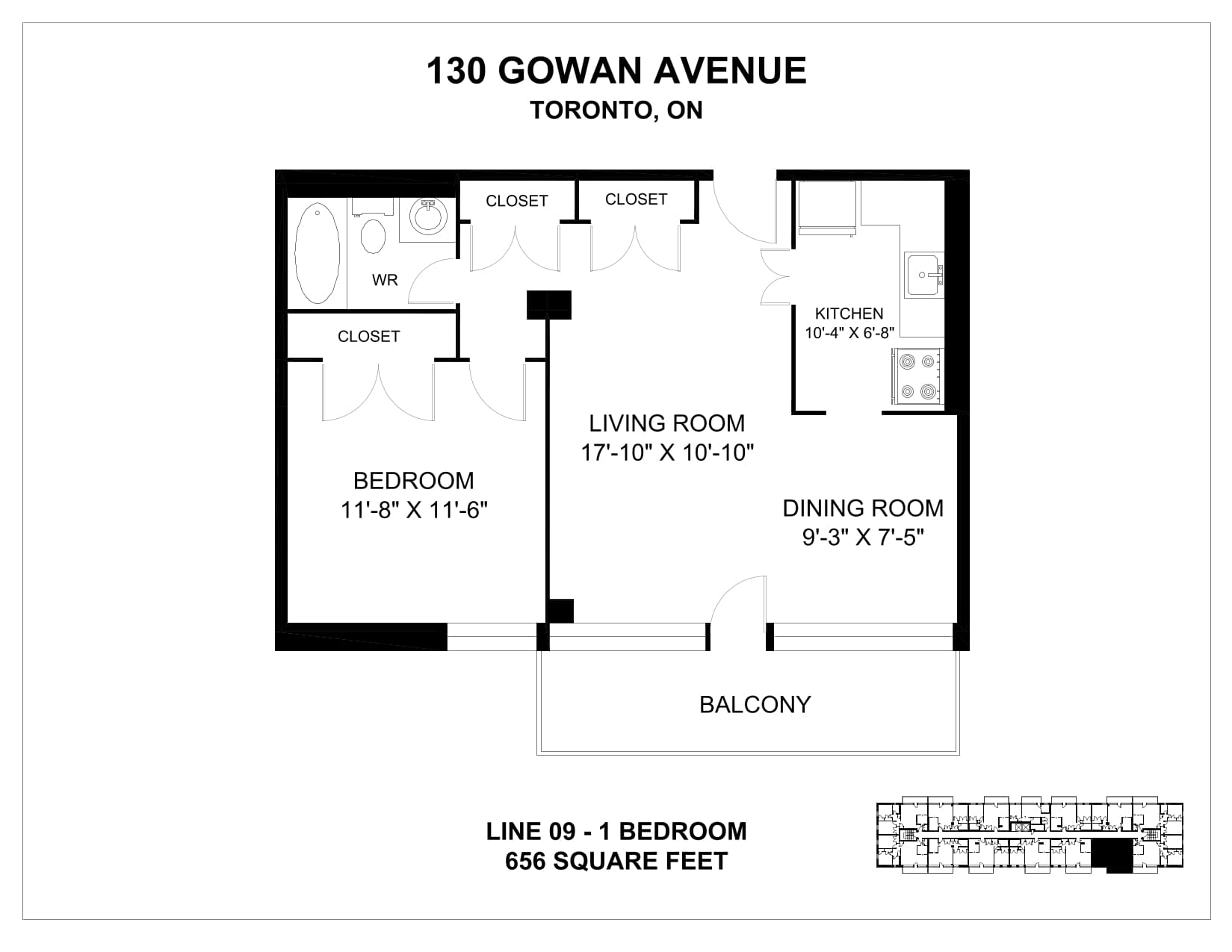 130 Gowan Ave — 1 Bedroom 0712 - Photo 13
