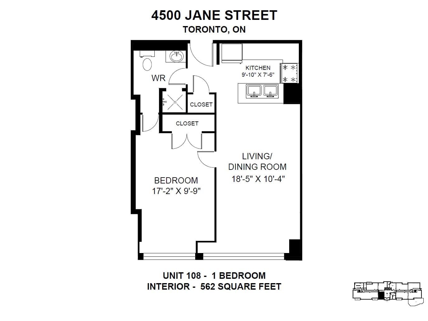4500 Jane Street — 3 Bedroom 0604