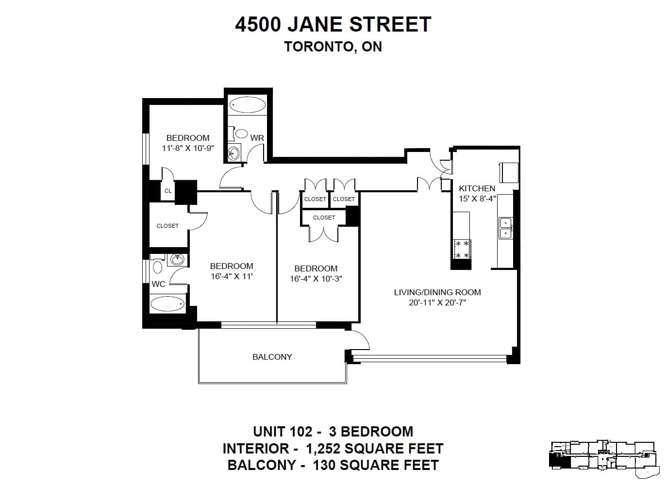 4500 Jane Street — 3 Bedroom 0604 - Photo 16